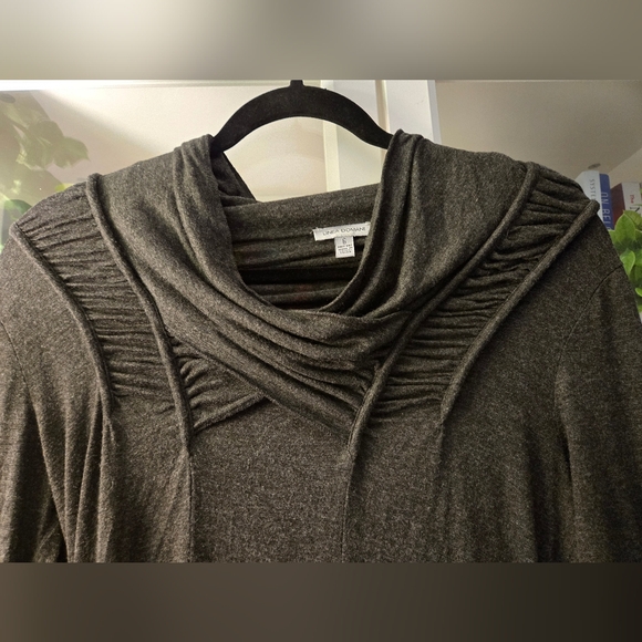 Linea Domani Charcoal Long-Sleeve Knee-Length Dress - Picture 3 of 5